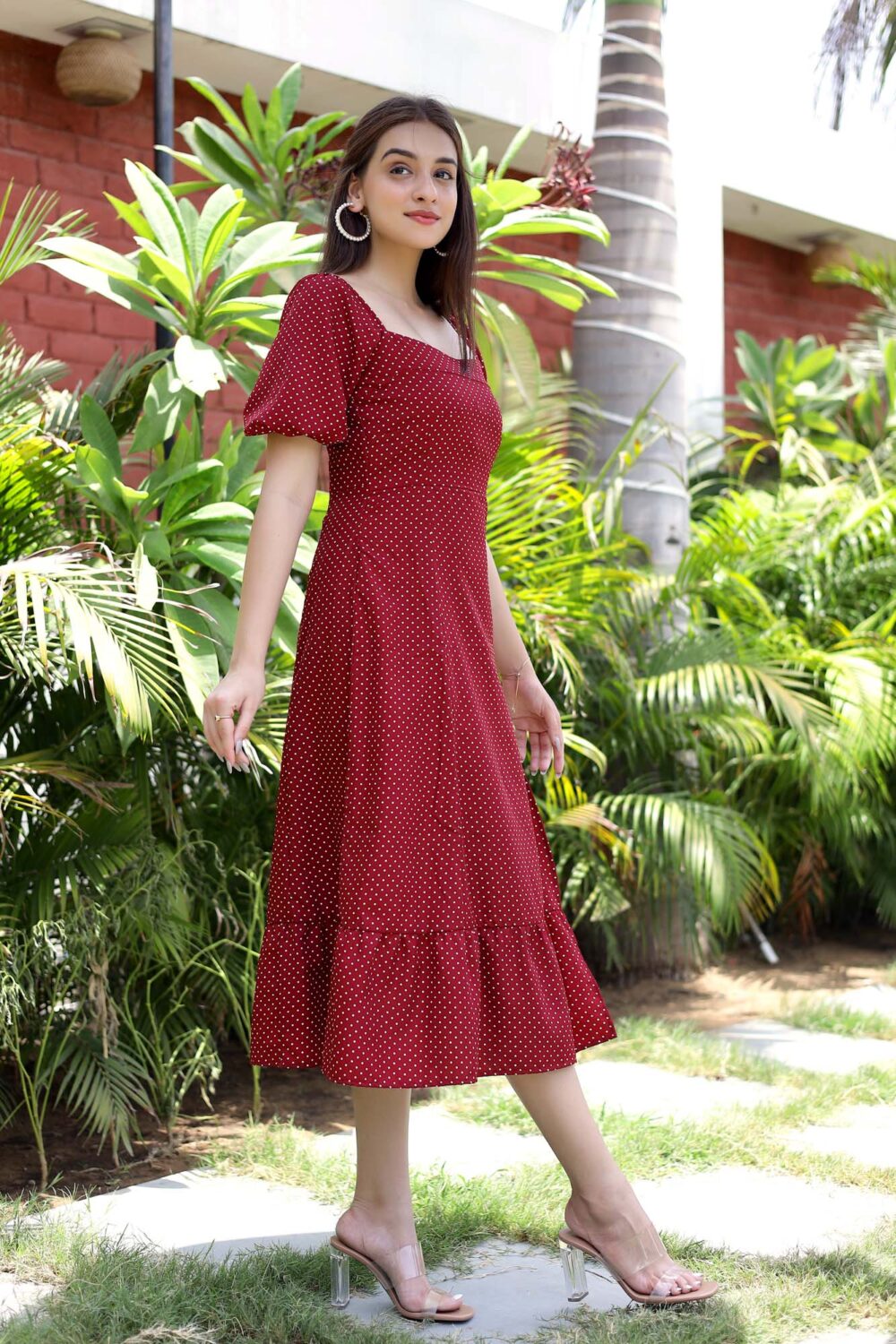Ruby Scallop Dress – Krafted with Happiness